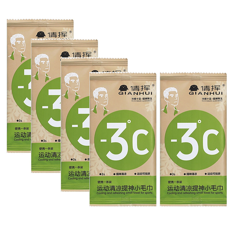 倩挥 降温湿巾 5包 清凉冰巾 0酒精 150 克