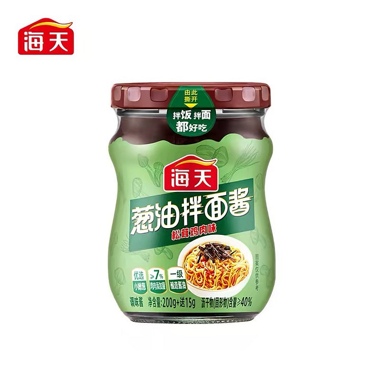 海天葱油拌面酱215g松茸鸡肉味早餐拌面拌粉调味料 215 克