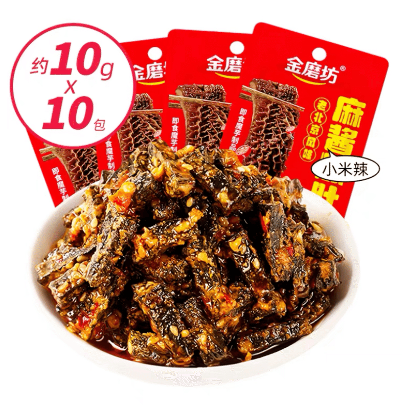金磨坊 麻酱爆肚脆素毛肚 麻酱小米辣味 10包 100 克