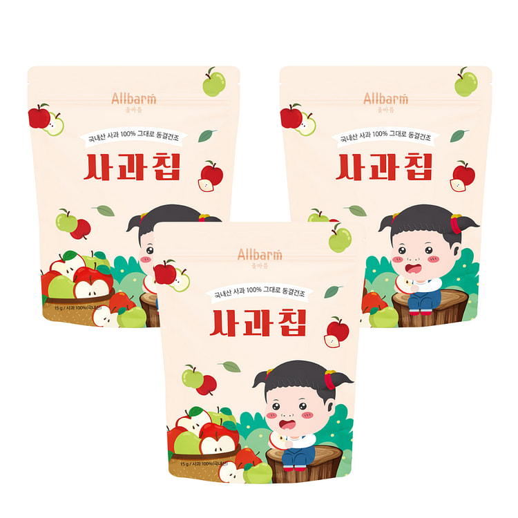 [ALLBARM] 冻干水果片 - 苹果 (3pcs)