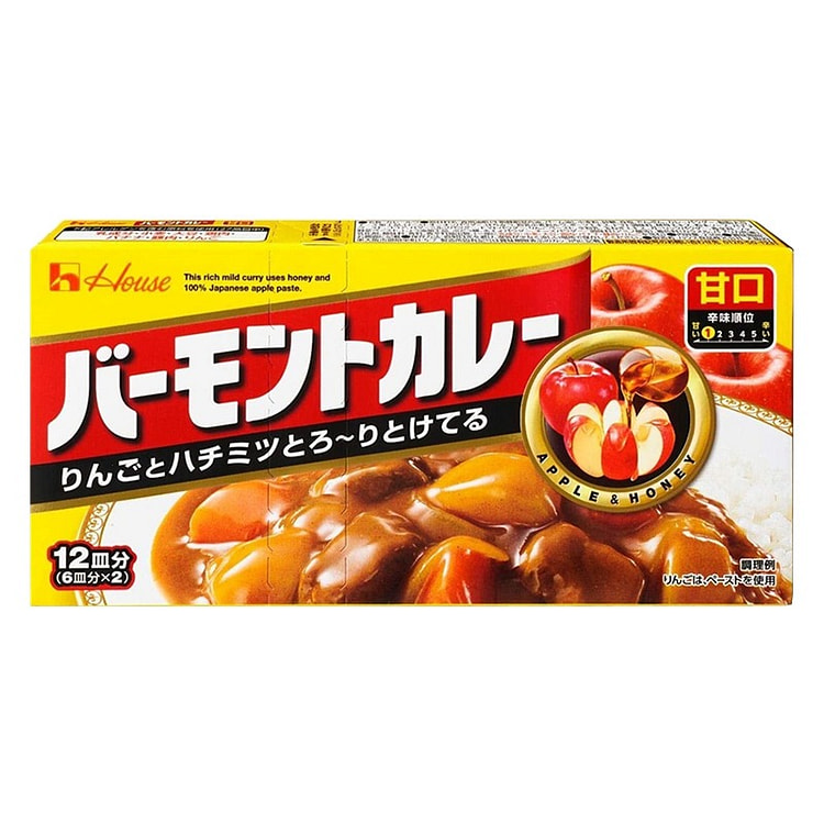 日本原装进口苹果咖喱块230g甘口 230 克