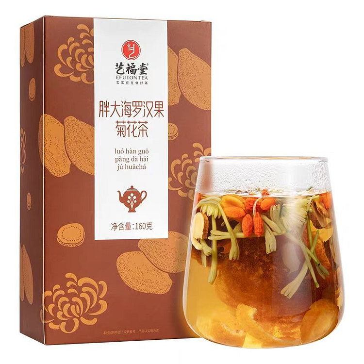 艺福堂 胖大海罗汉果菊花茶 160g*1盒 160 克