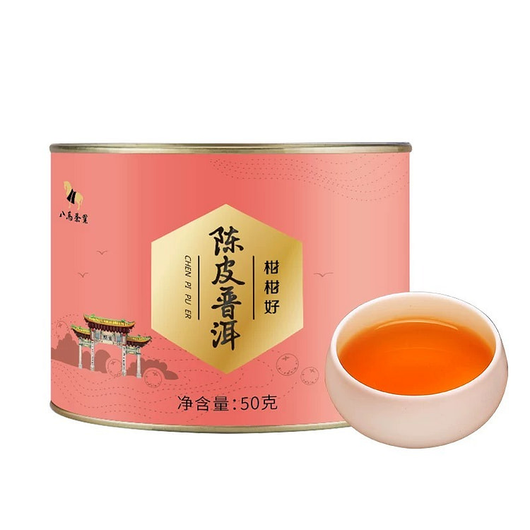 【八马】新会陈皮普洱茶 茶香浓郁 熟茶 1罐 50 克