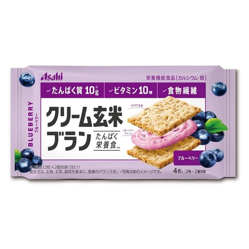 Asahi Cream Brown Rice Bran Blueberry 72g 1 each