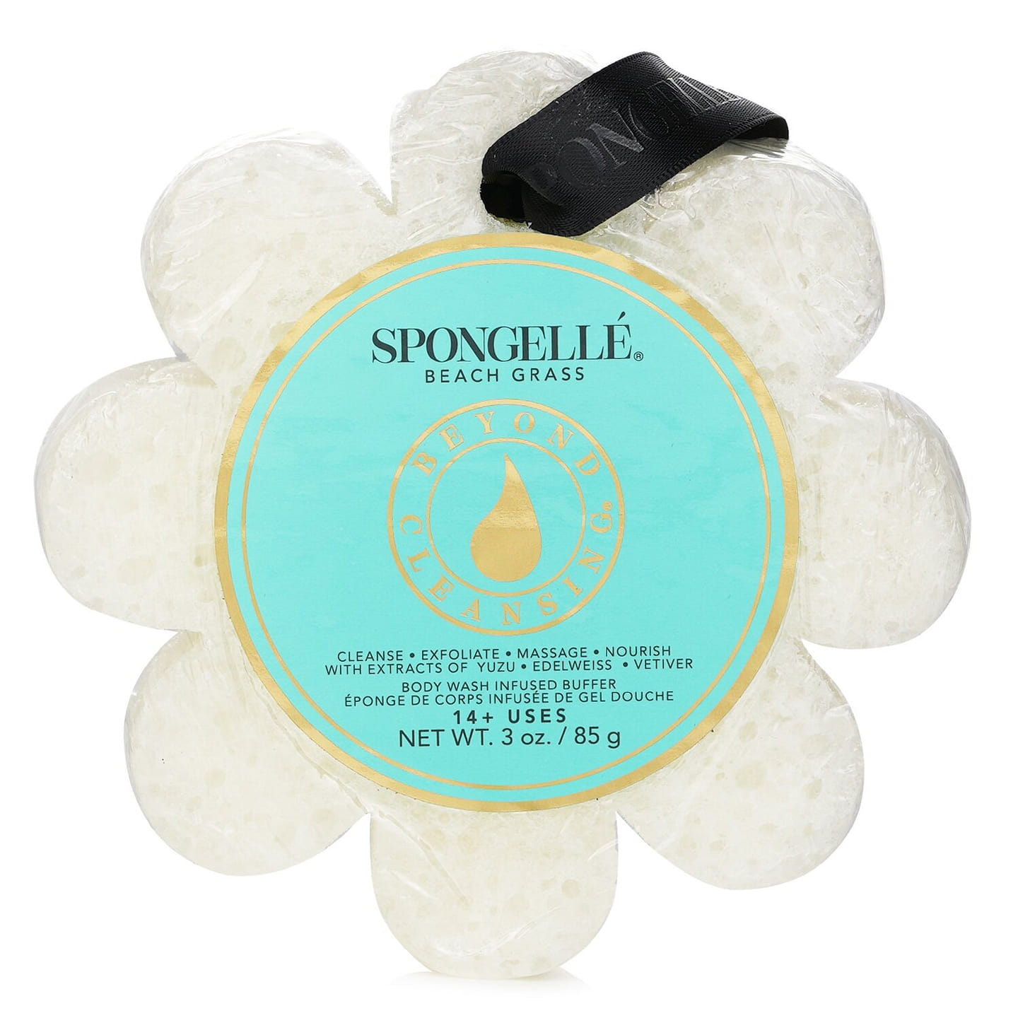 Spongelle Wildflower Shower Gel Sponge – Beach Grass (White) 85 g