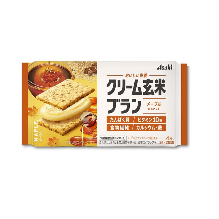 日本 朝日 玄米系列  焦糖玄米夹心饼干 72 克