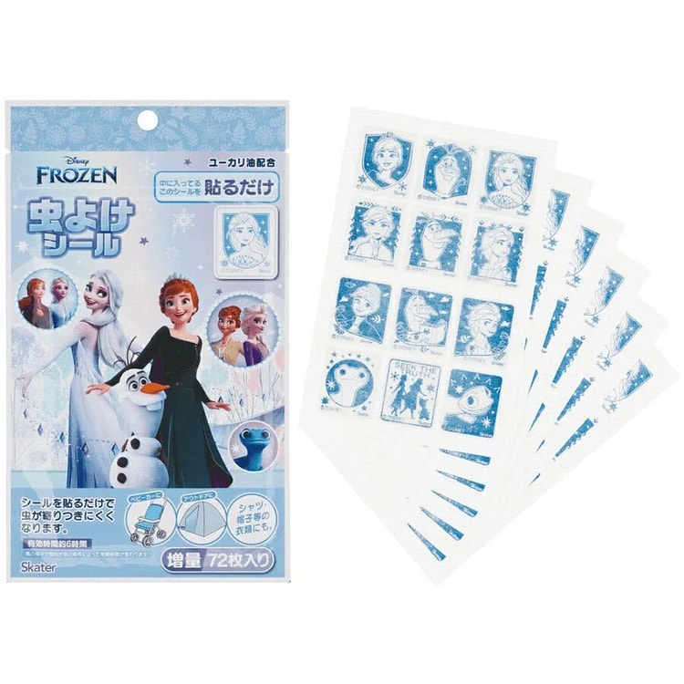 日本制 卡通驱蚊虫贴 迪士尼 冰雪奇缘 72片 1 份