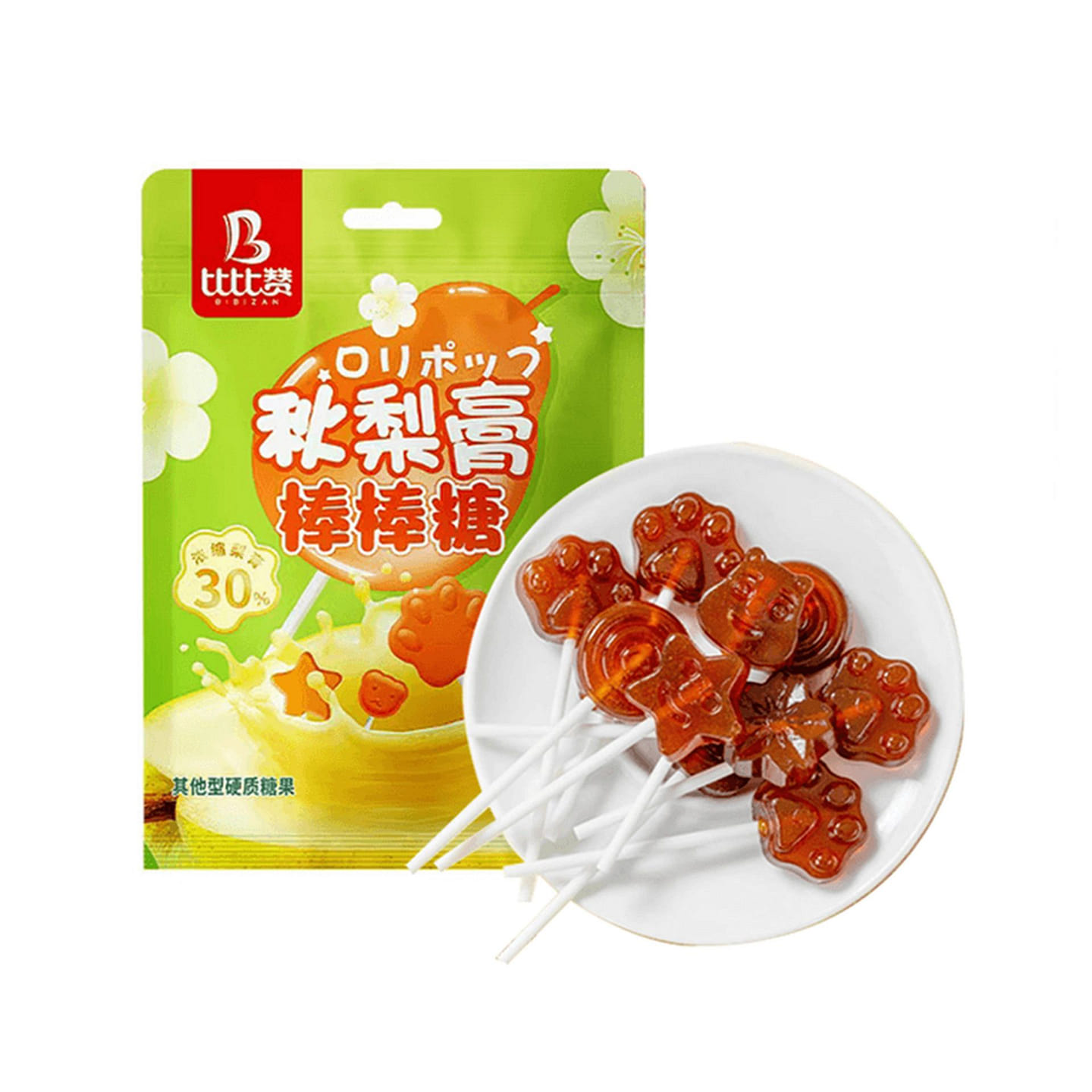 bibizan Autumn pear lollipop fruity Hard candy 120 g