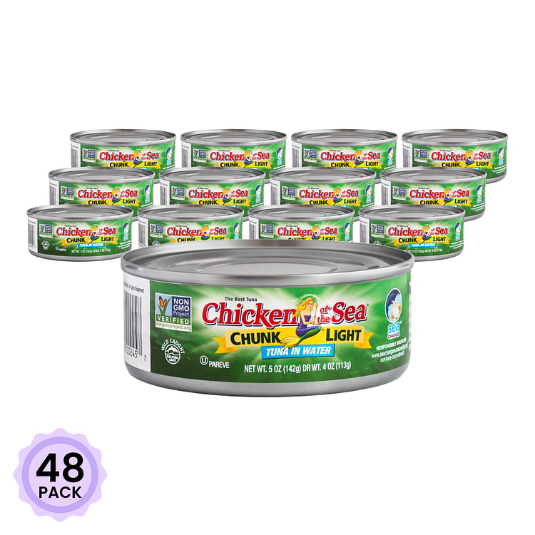 Chicken of the Sea Chunk Light Tuna in Water Can 5 oz*48 pack