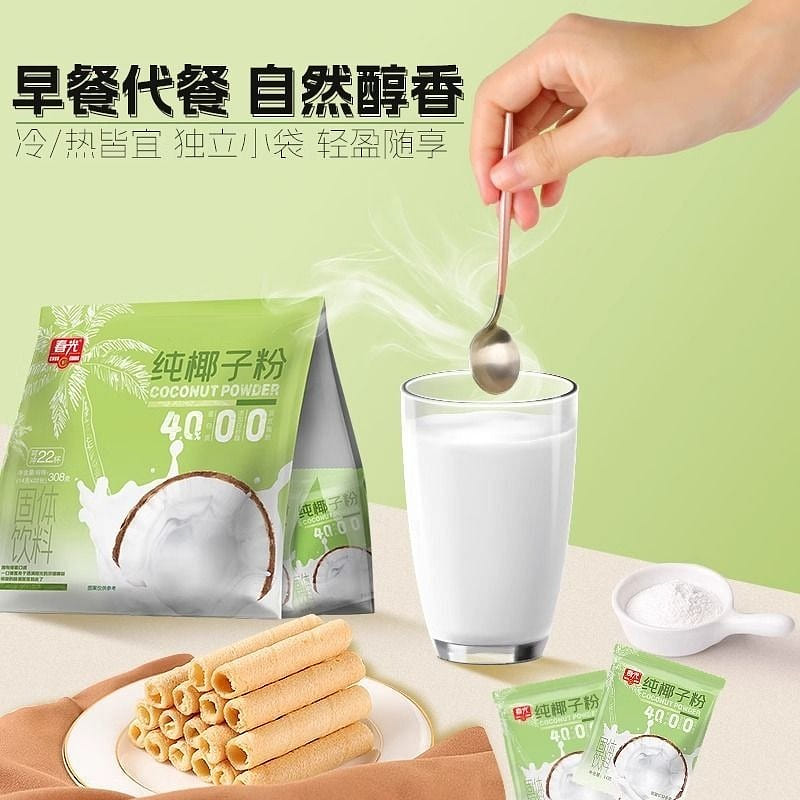 Spring light pure coconut powder 308g bag Hainan specialty instant 308 g