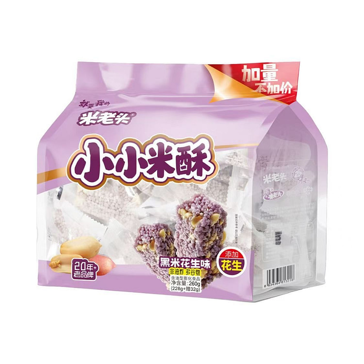 米老头`小小米酥黑米花生味260g 1 包