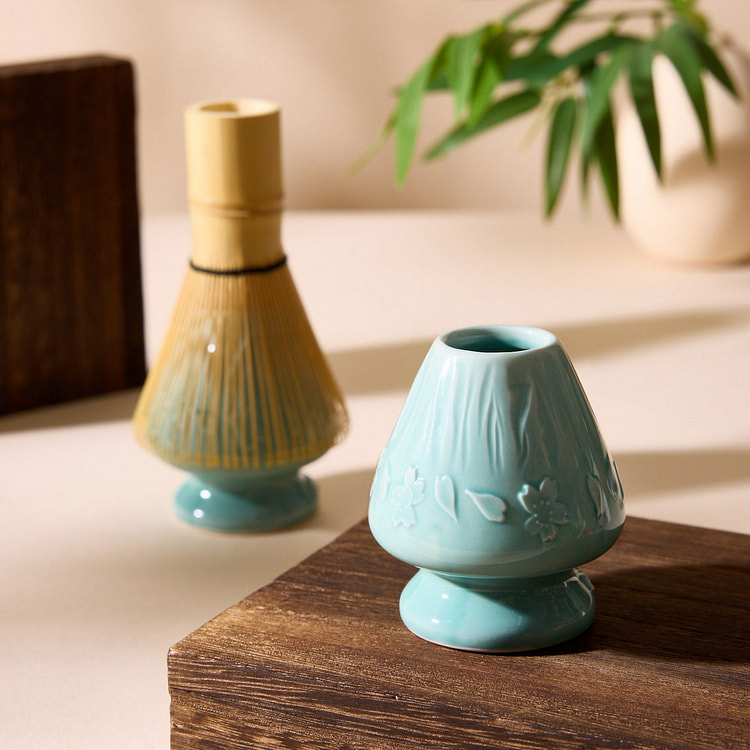 蓝色富士山茶筅架