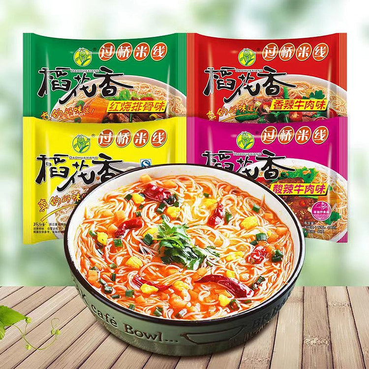 稻花香过桥米线米粉冲泡速食4口味组合8袋装854g 854 克