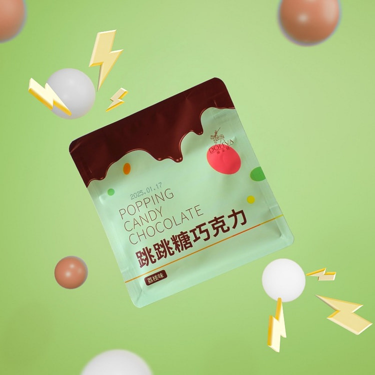 德斐梵纯可可脂荔枝味跳跳糖巧克力黑巧生巧牛奶90g 90 克