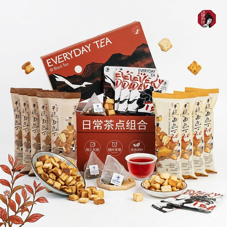 茶颜悦色| 日常茶点组合 爆款面包丁+习惯茶 11 包