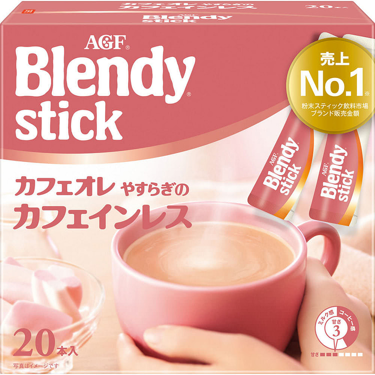 AGF Blendy低咖啡因香甜咖啡欧蕾冲饮棒