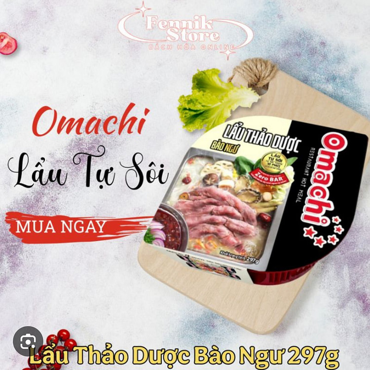 Omachi Lẩu Tự Sôi Lẩu Thảo Dược, Bào Ngư (307)