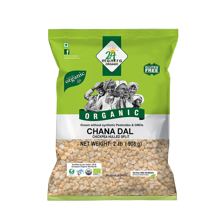 24 Mantra Organic Chana Dal 2 LB 1 pack