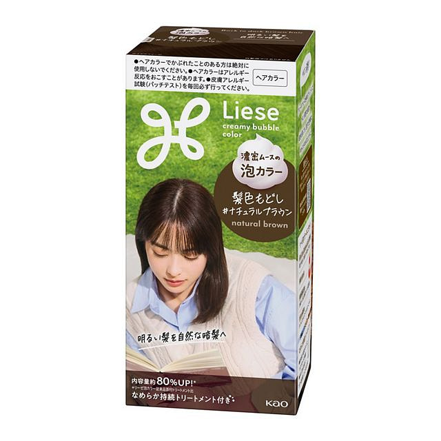 花王 Liese 泡沫染发剂 自然棕 115ml