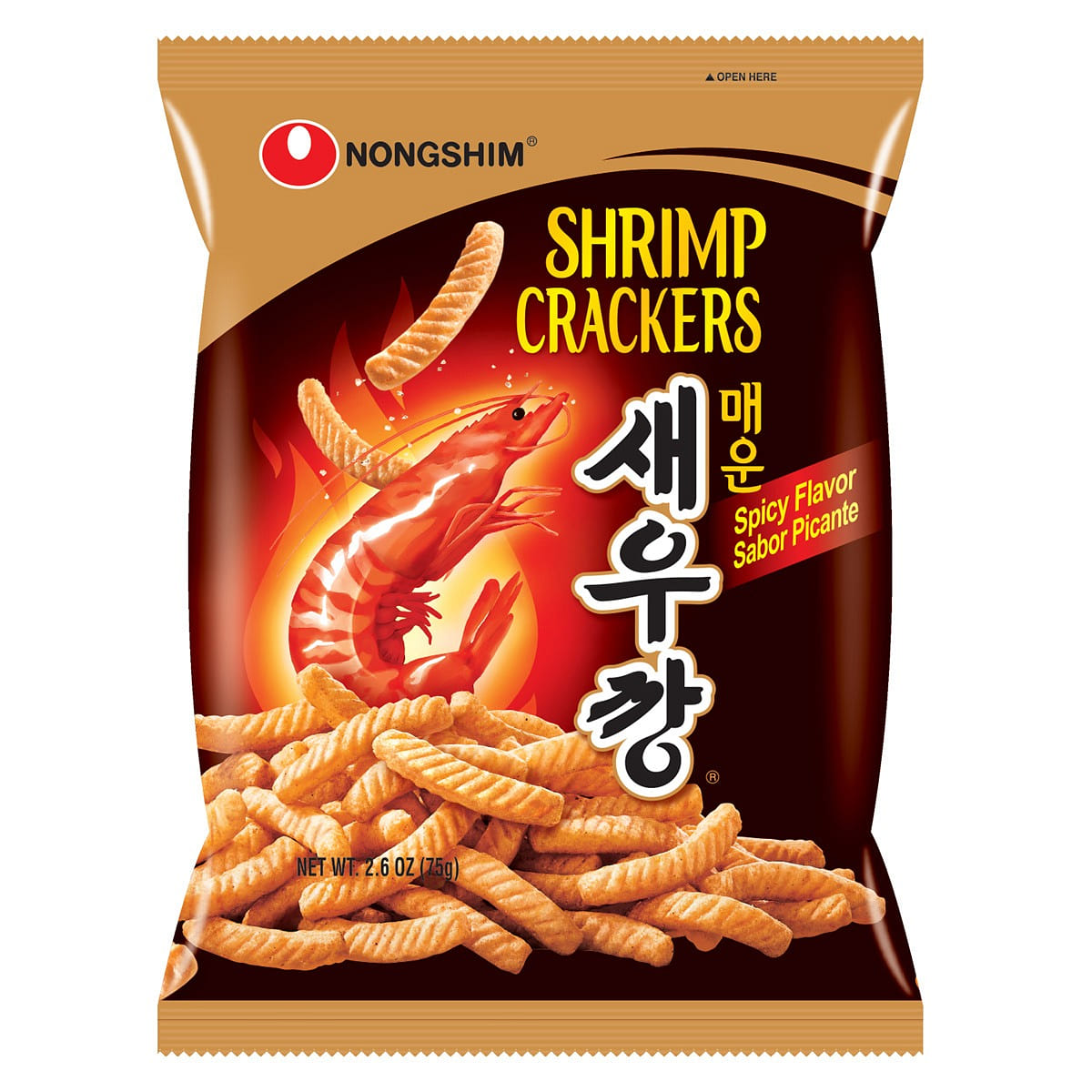 Nongshim Spicy Shrimp Crackers 4-Pack 1 each