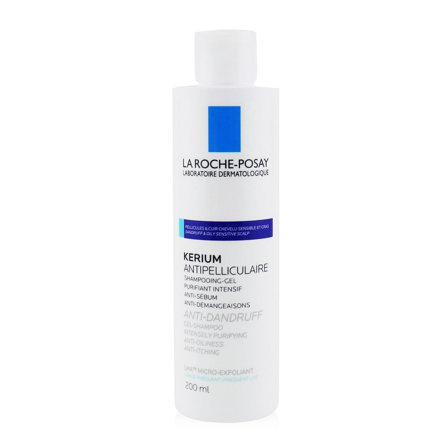 La Roche Posay Kerium Anti-Dandruff Micro-Exfoliating LHA Gel Shampoo (For Oily Scalp) 200 ml