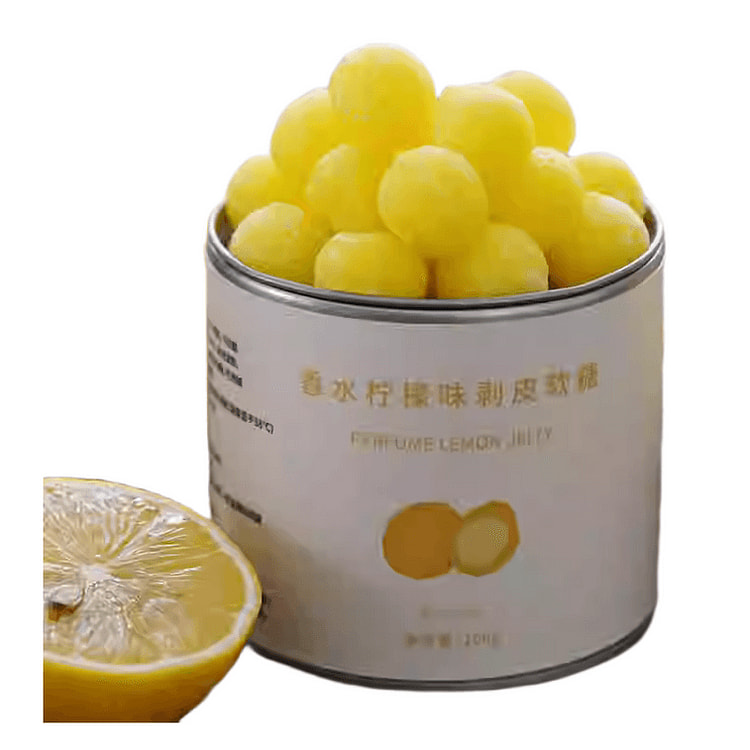 【中国直邮】 夏午三点 水果剥皮软糖香水柠檬味软糖100g果汁QQ橡皮糖休闲网红小零食糖果