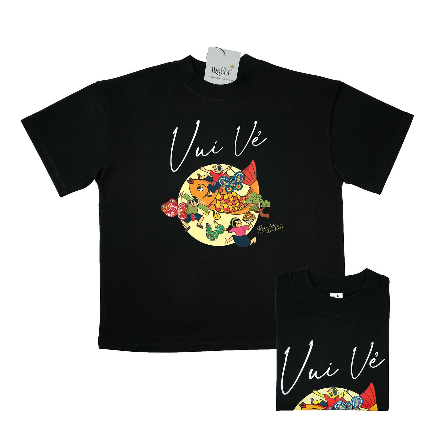 Ikachi Merry T-Shirt, Extra Large, Black 1 each