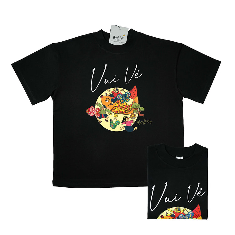 Ikachi Merry T-Shirt, Extra Large, Black 1 each