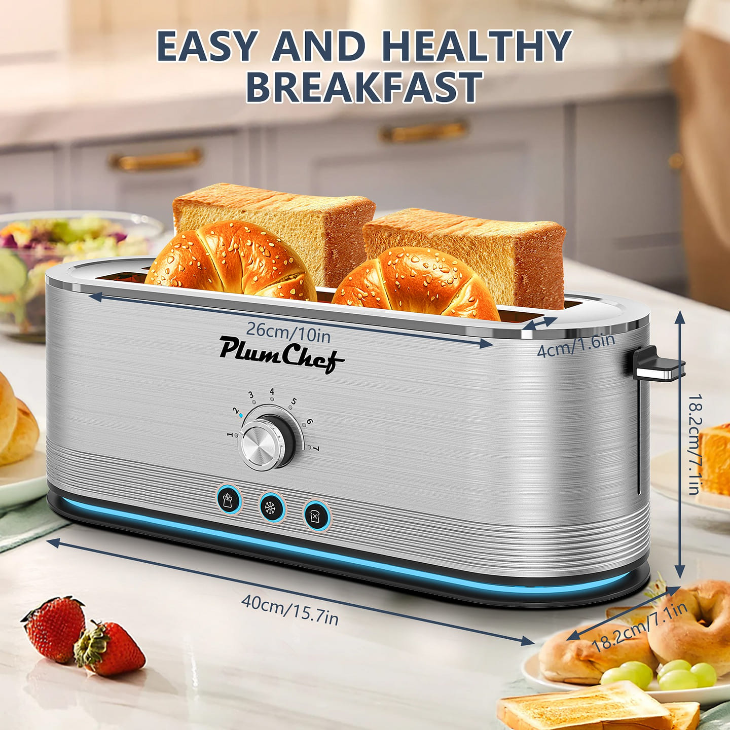 4-Slice Stainless Steel Toaster 1 個