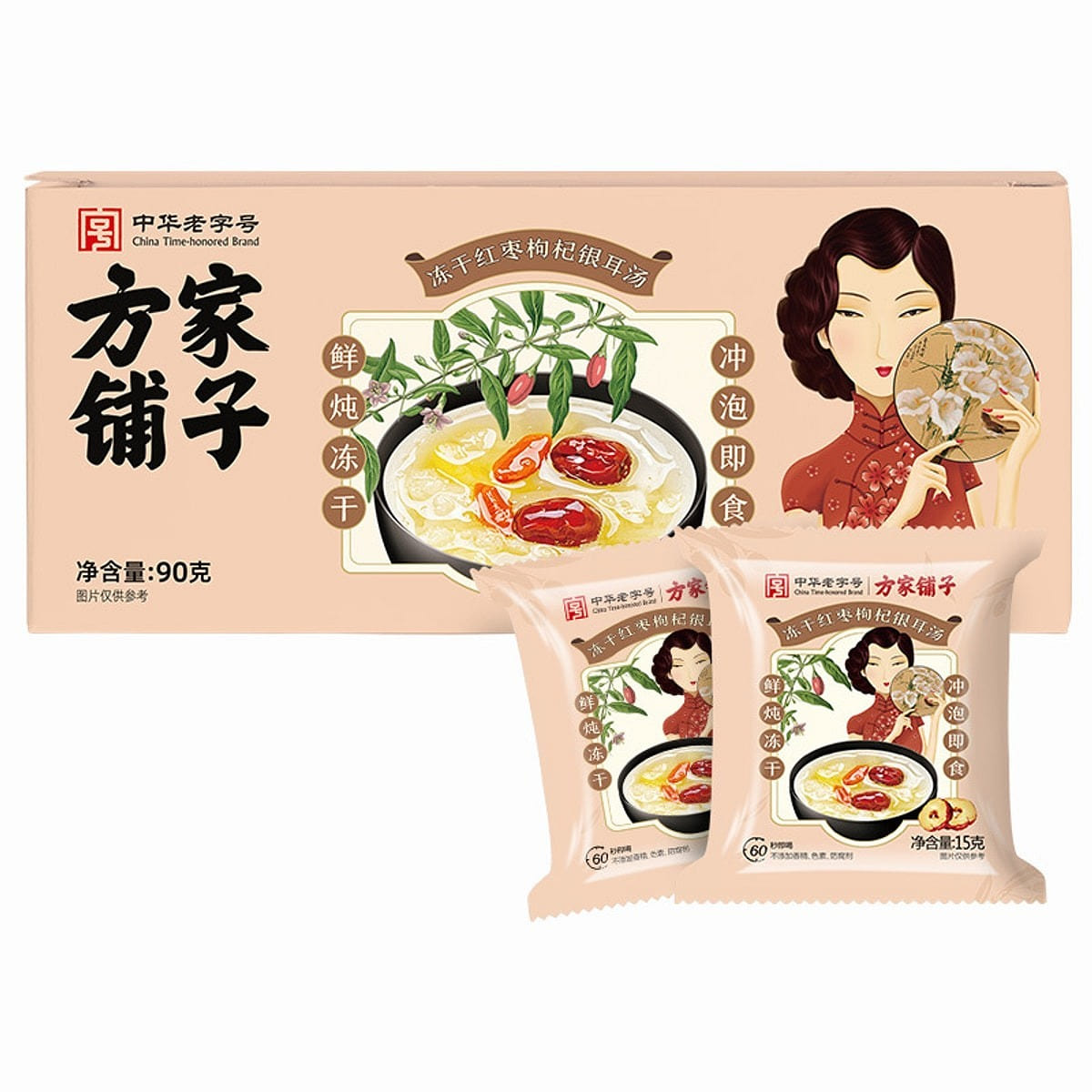 Fangjia shop freeze-dried white fungus soup 90g 90 g