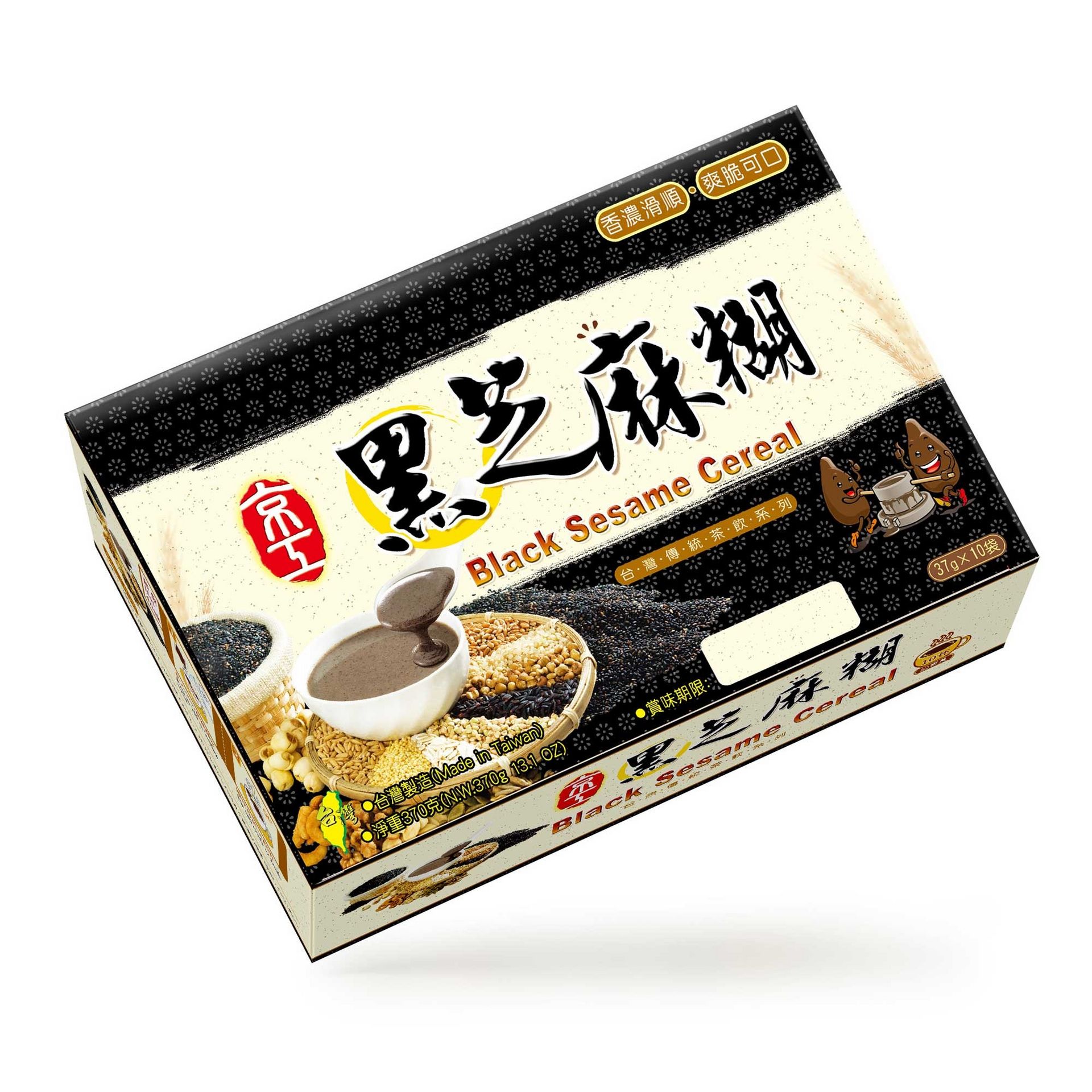 King Kung - BLACK SESAME CEREAL 37g*10packs 1 กล่อง