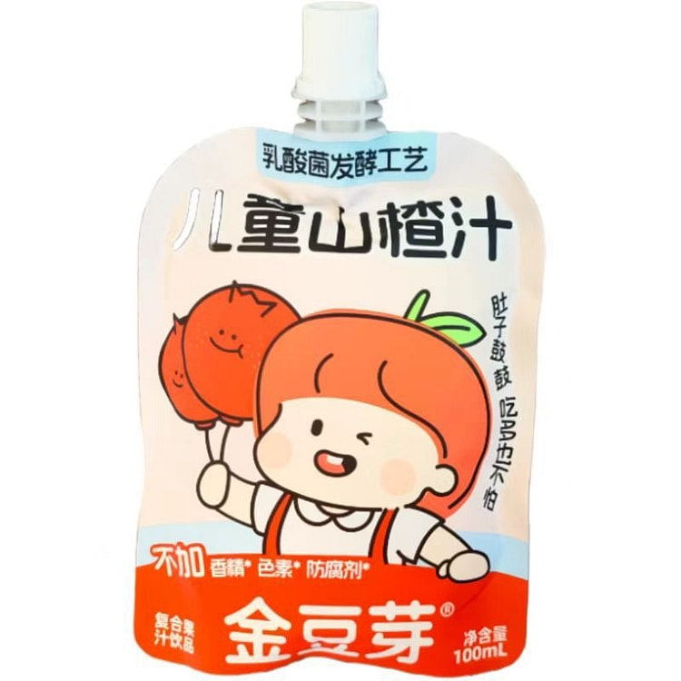 金豆芽 乳酸菌苹果山楂汁 鲜果汁解腻山楂饮品 6袋