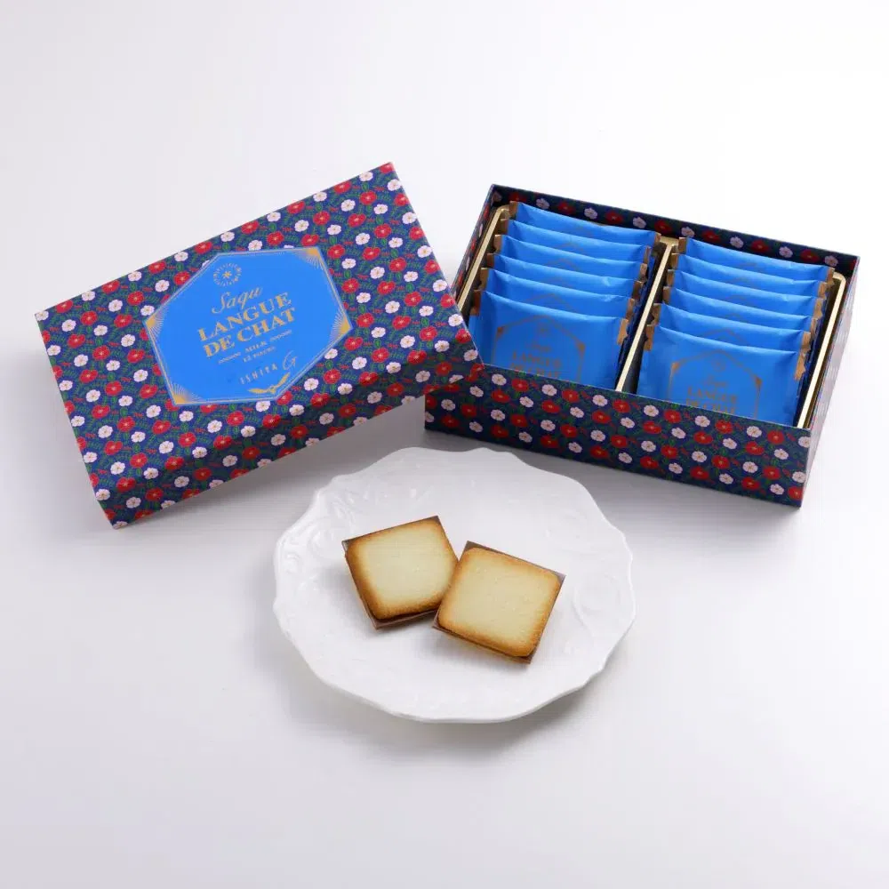 ISHIYA G Saqu Langue De Chat Milk 12 pcs 1 กล่อง