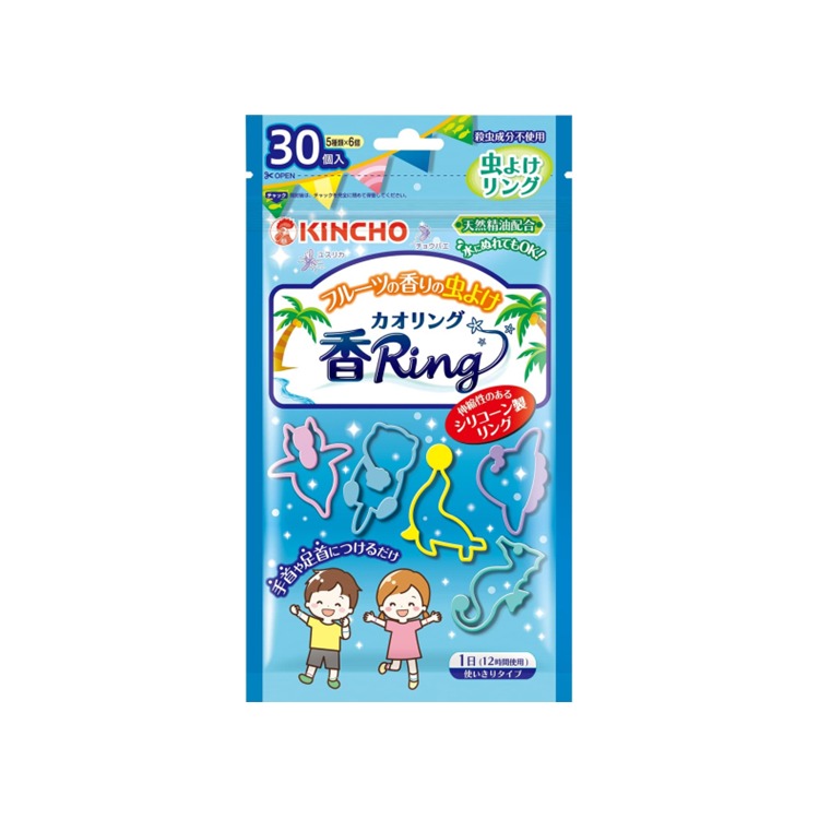 KINCHO Insect Repellent Bracelet Blue Fruit 30pcs 1 unidad
