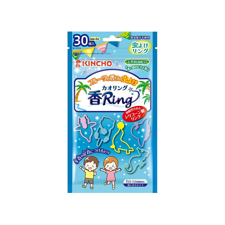KINCHO Insect Repellent Bracelet Blue Fruit 30pcs 1 unidade