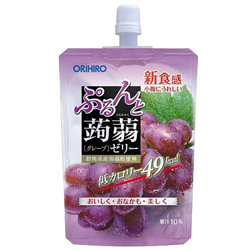 ORIHIRO Konjac Jelly Grape Flavor Snacks 130g 1 each