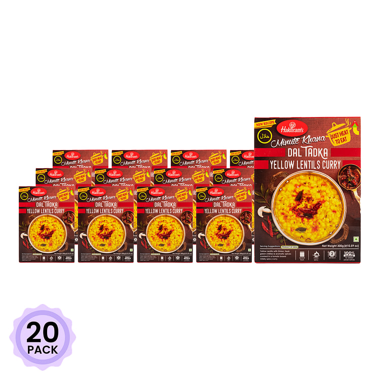 Haldiram's 印度黄扁豆炖菜 微辣 10.6 盎司*20 包