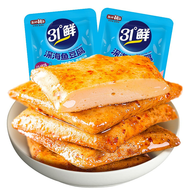盐津铺子·烧烤味鱼豆腐豆干450g 450 克