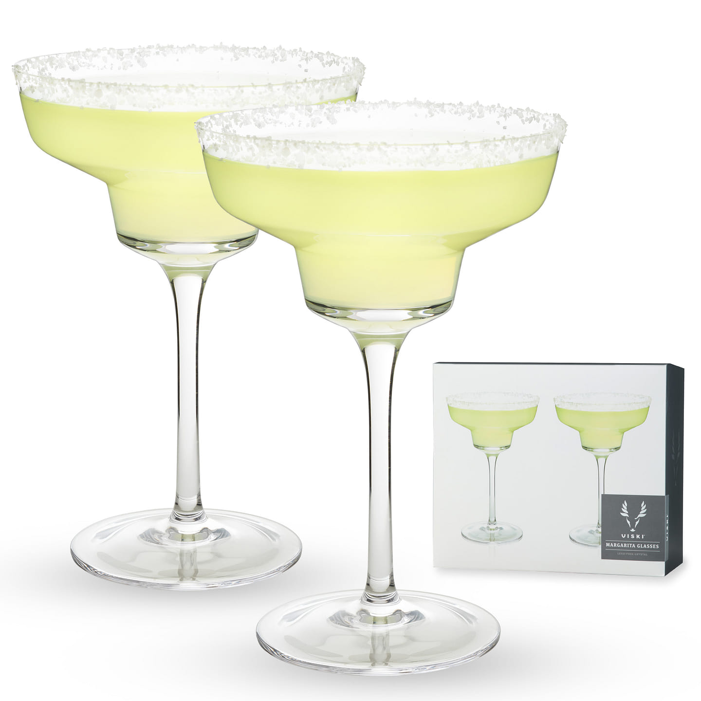 Angled Crystal Margarita Glasses by Viski® 12 fl.oz