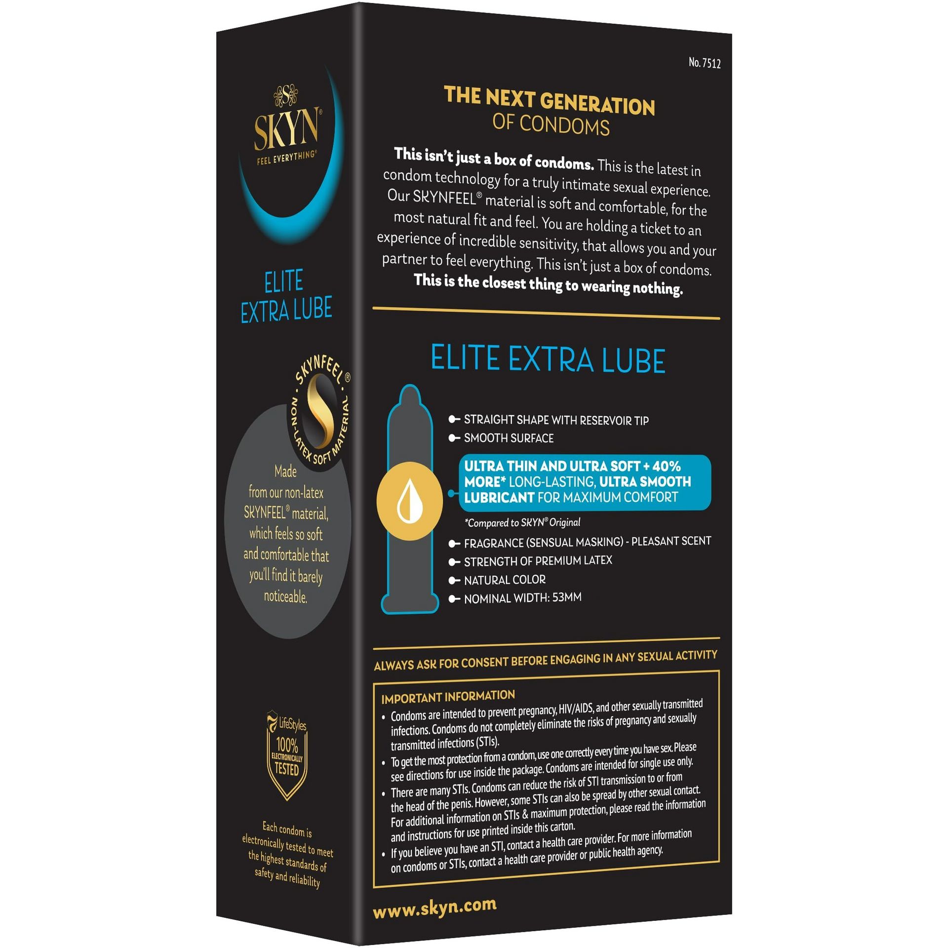 Get SKYN Elite Extra Lube Ultra-Thin, Lubricated Latex-Free Condoms Ultra-Silky  Delivered | Weee! Asian Market
