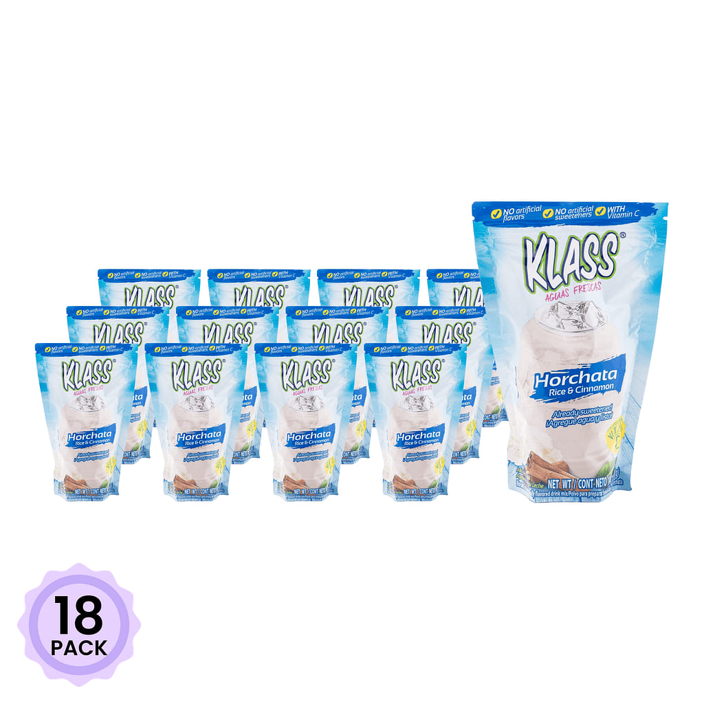 Klass Aguas Frescas Drink Mix, Horchata Flavor 14.1 oz*18 pack