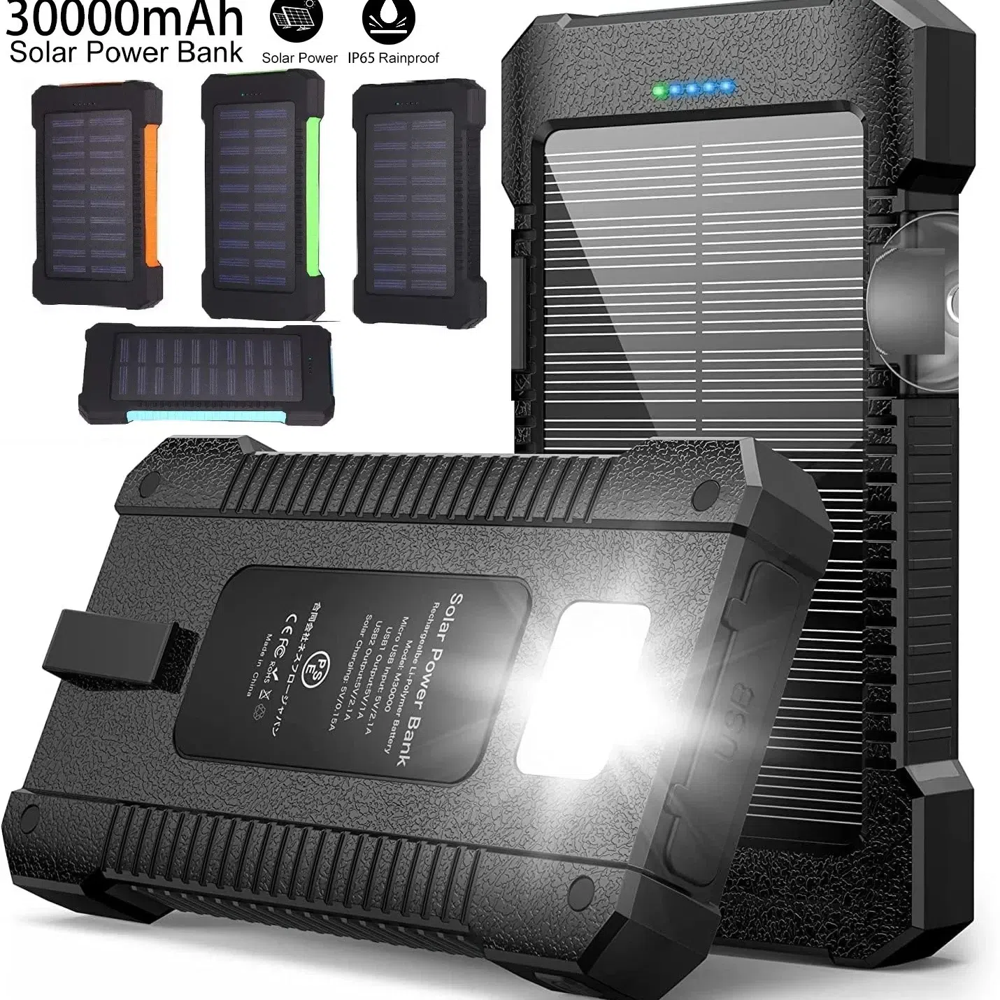 Super 300000mAh USB Portable Charger Solar Power B 1 pack