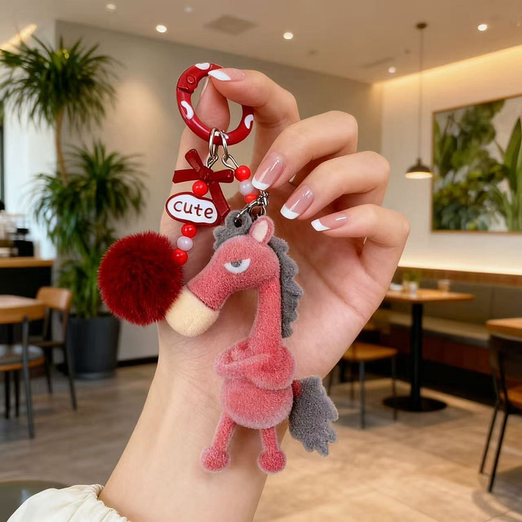 Red Lucky Key Pendant for the Year of the Horse, 1