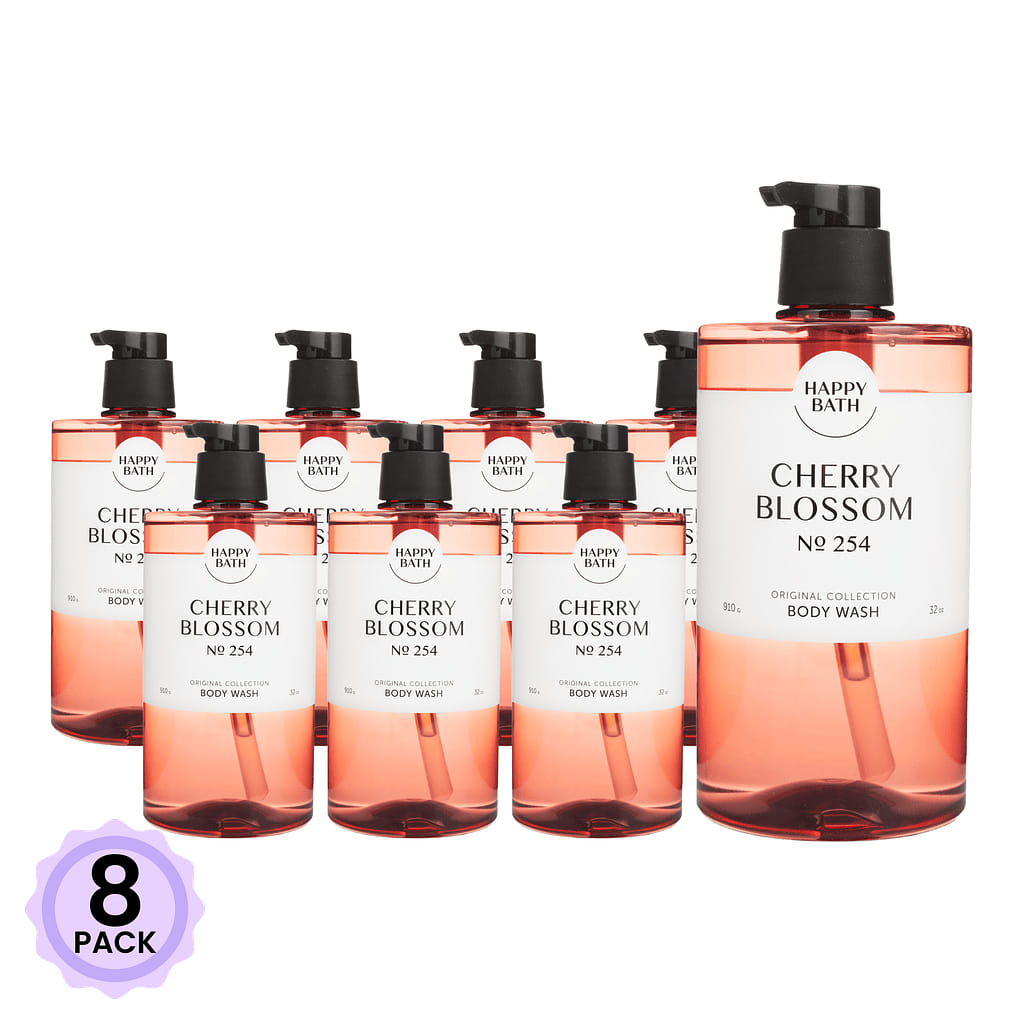 HAPPY BATH Original Collection Cherry Blossom Body Wash 910 g*8 pack