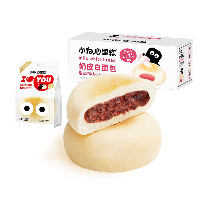 Little White Soft Red Bean Milk Skin Bread 450 g