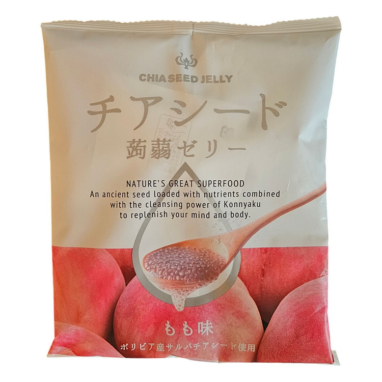 Wakasho Chia Seed Konnyaku Jelly - Peach Flavor