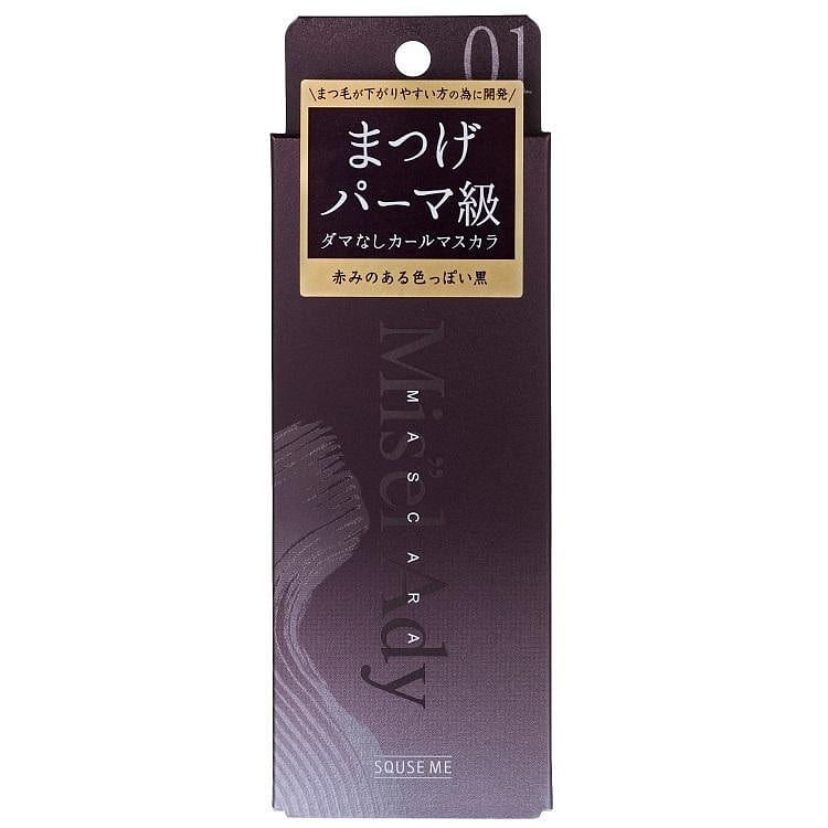 【日本直邮】日本KOJI SQUSE ME Misel Ady Curl Up Mascara 持久卷翘显色 防晕染不结块根根分明 海藻提取物配合 睫毛膏 睫毛夜 01 啡黑色 1 份