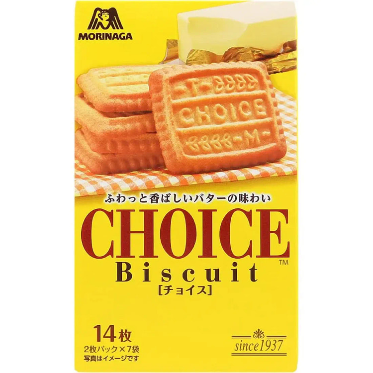 MORINAGA CHOICE Butter Sweet Biscuit 14 pieces 1 box
