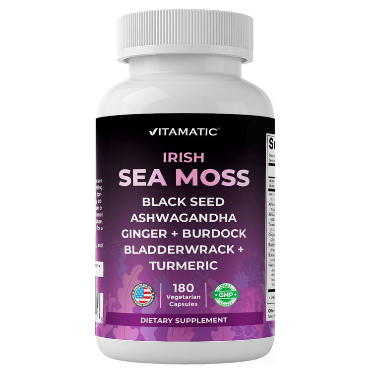Sea Moss 3000mg with Black Seed - 180 Veg Capsules