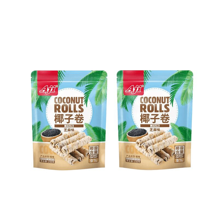 Aji Sesame Flavored Coconut Crispy Roll150g*2bags 150 g